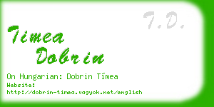 timea dobrin business card